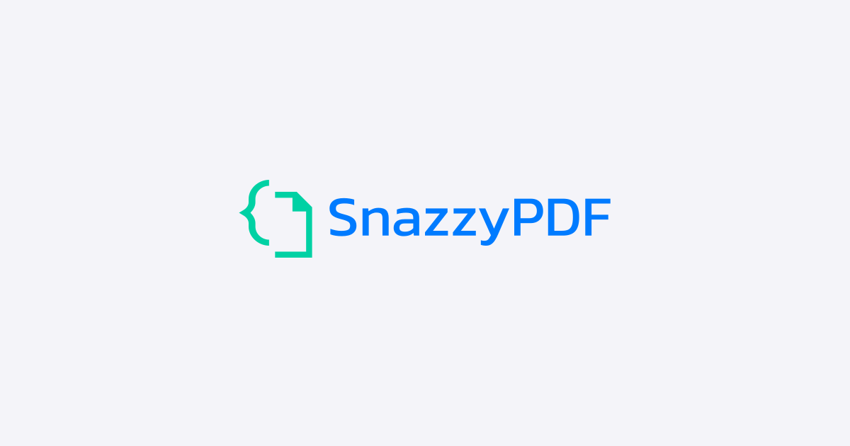 Show HN: SnazzyPDF – Convert Any JSON Data to Beautifully Formatted PDFs